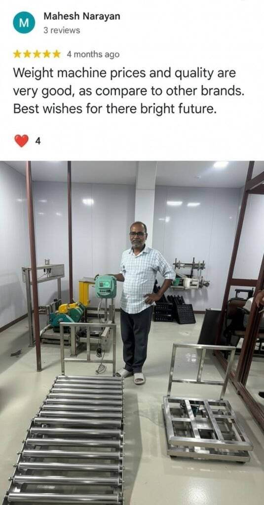 scale with rollers for drum weighing