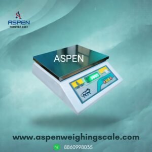 aspen table top 30kg front back scale for retail
